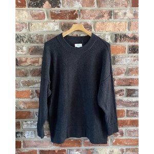 Aerie Rib Knit Oversized Tunic Sweater Crewneck Lounge Grey Size Small